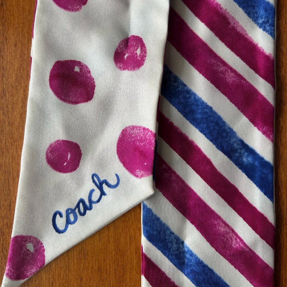 Coach silk skinny scarf